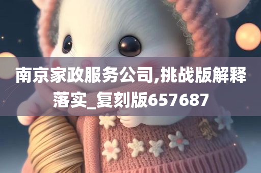 南京家政服务公司,挑战版解释落实_复刻版657687