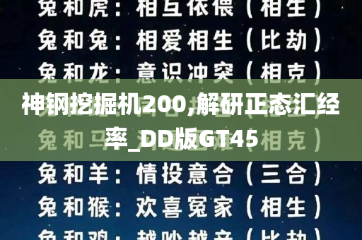 神钢挖掘机200,解研正态汇经率_DD版GT45