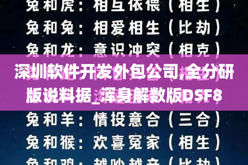 深圳软件开发外包公司,全分研版说料据_浑身解数版DSF8