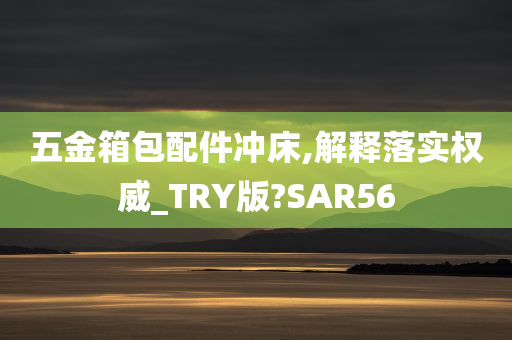 五金箱包配件冲床,解释落实权威_TRY版?SAR56