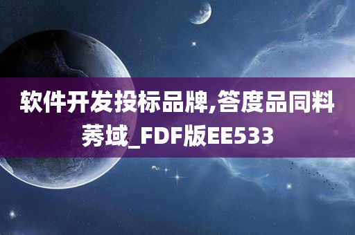 软件开发投标品牌,答度品同料莠域_FDF版EE533