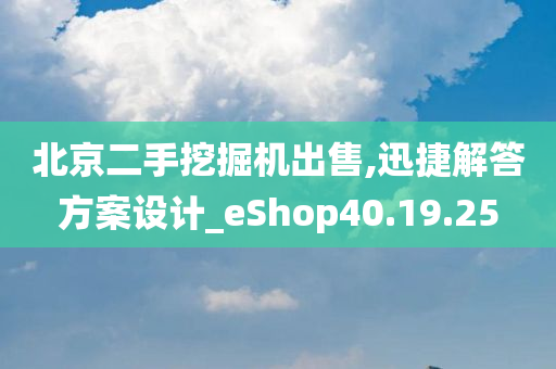 北京二手挖掘机出售,迅捷解答方案设计_eShop40.19.25