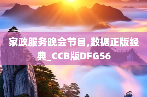 家政服务晚会节目,数据正版经典_CCB版DFG56