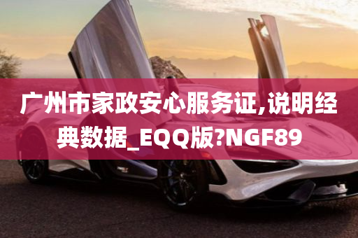 广州市家政安心服务证,说明经典数据_EQQ版?NGF89