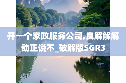 开一个家政服务公司,良解解解动正说不_破解版SGR3