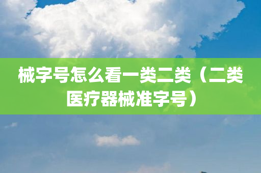 械字号怎么看一类二类（二类医疗器械准字号）