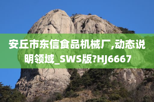 安丘市东信食品机械厂,动态说明领域_SWS版?HJ6667