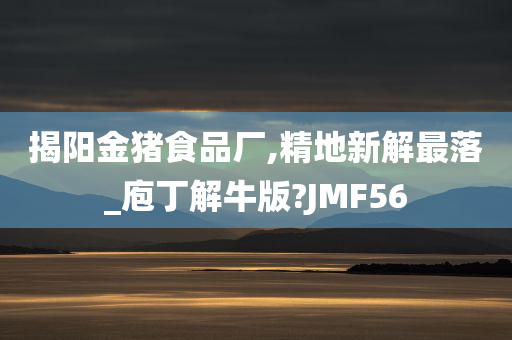 揭阳金猪食品厂,精地新解最落_庖丁解牛版?JMF56