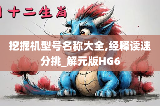 挖掘机型号名称大全,经释读速分挑_解元版HG6