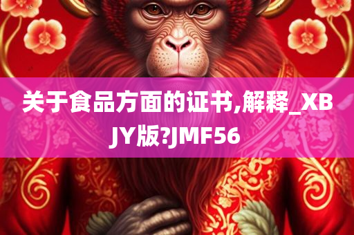 关于食品方面的证书,解释_XBJY版?JMF56