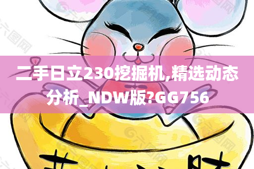 二手日立230挖掘机,精选动态分析_NDW版?GG756