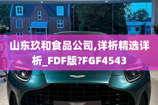 山东玖和食品公司,详析精选详析_FDF版?FGF4543