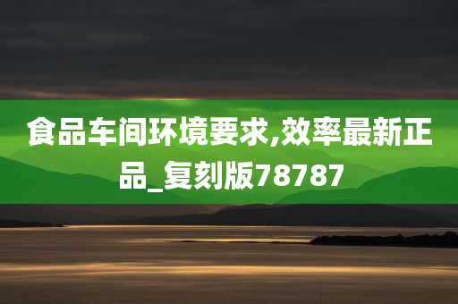 食品车间环境要求,效率最新正品_复刻版78787