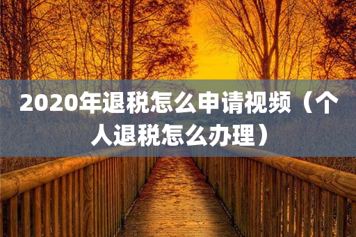 2020年退税怎么申请视频（个人退税怎么办理）