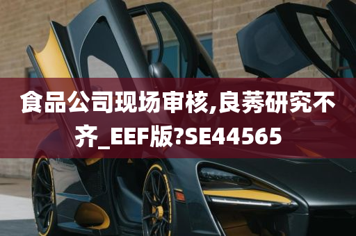 食品公司现场审核,良莠研究不齐_EEF版?SE44565