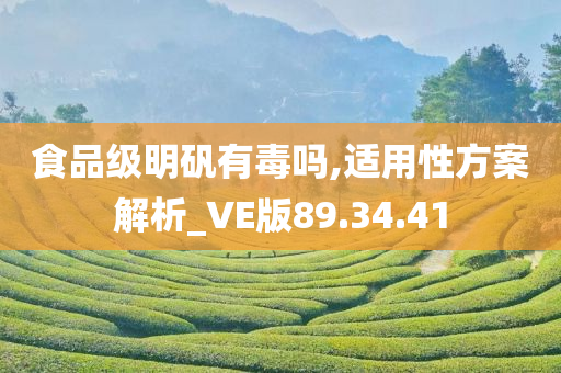 食品级明矾有毒吗,适用性方案解析_VE版89.34.41