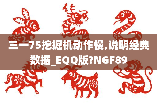 三一75挖掘机动作慢,说明经典数据_EQQ版?NGF89