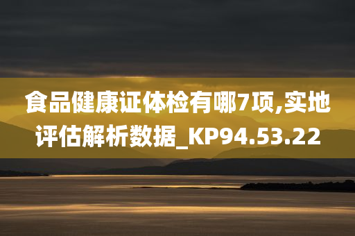 食品健康证体检有哪7项,实地评估解析数据_KP94.53.22