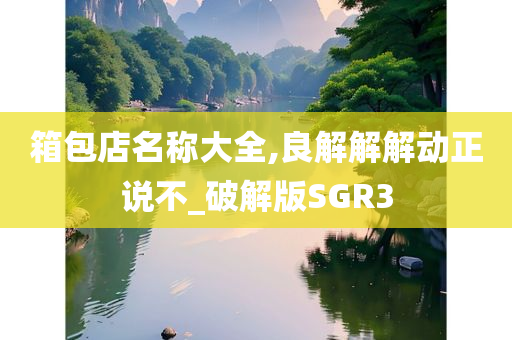 箱包店名称大全,良解解解动正说不_破解版SGR3