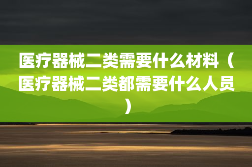 医疗器械二类需要什么材料（医疗器械二类都需要什么人员）