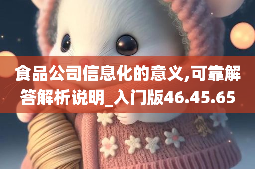 食品公司信息化的意义,可靠解答解析说明_入门版46.45.65