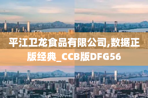 平江卫龙食品有限公司,数据正版经典_CCB版DFG56