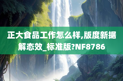 正大食品工作怎么样,版度新据解态效_标准版?NF8786