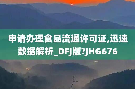 申请办理食品流通许可证,迅速数据解析_DFJ版?JHG676