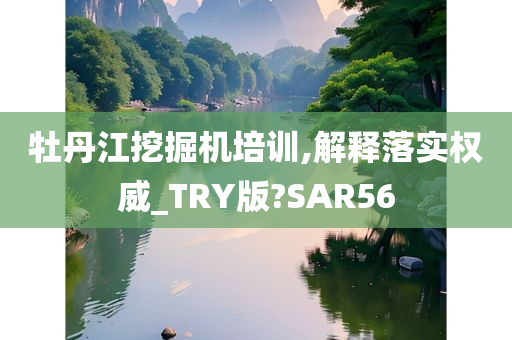 牡丹江挖掘机培训,解释落实权威_TRY版?SAR56