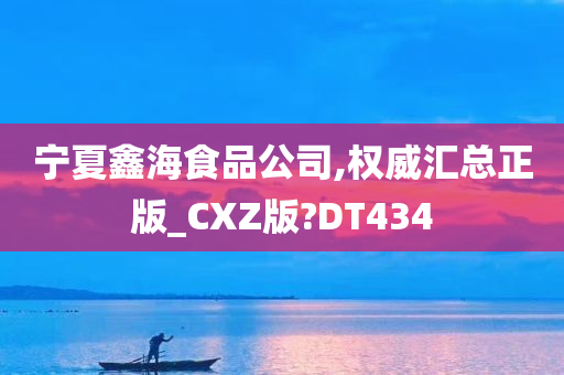 宁夏鑫海食品公司,权威汇总正版_CXZ版?DT434