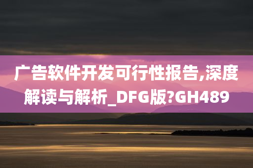 广告软件开发可行性报告,深度解读与解析_DFG版?GH489