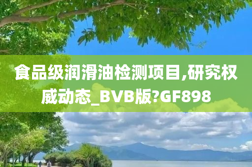 食品级润滑油检测项目,研究权威动态_BVB版?GF898