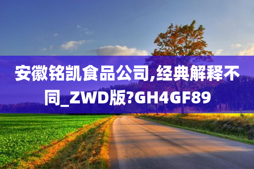 安徽铭凯食品公司,经典解释不同_ZWD版?GH4GF89