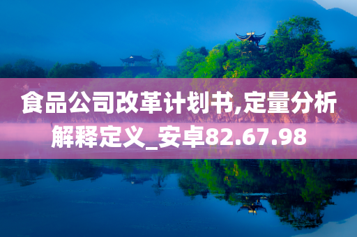 食品公司改革计划书,定量分析解释定义_安卓82.67.98