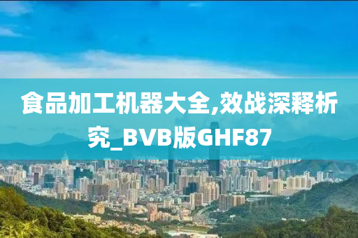 食品加工机器大全,效战深释析究_BVB版GHF87