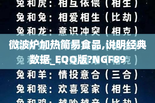 微波炉加热简易食品,说明经典数据_EQQ版?NGF89