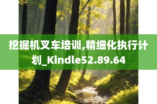 挖掘机叉车培训,精细化执行计划_Kindle52.89.64