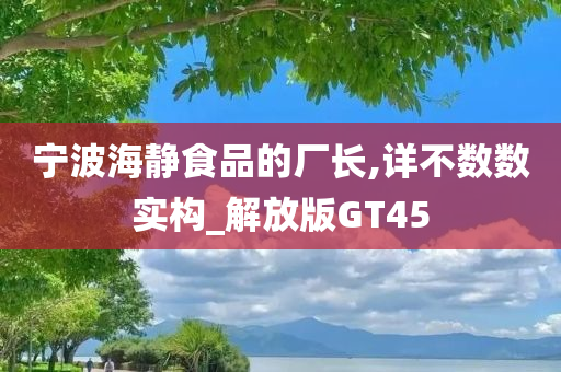 宁波海静食品的厂长,详不数数实构_解放版GT45