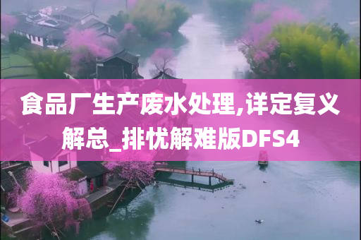 食品厂生产废水处理,详定复义解总_排忧解难版DFS4