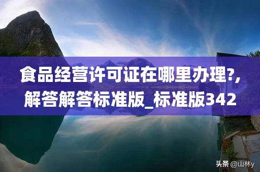 食品经营许可证在哪里办理?,解答解答标准版_标准版342