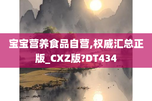 宝宝营养食品自营,权威汇总正版_CXZ版?DT434