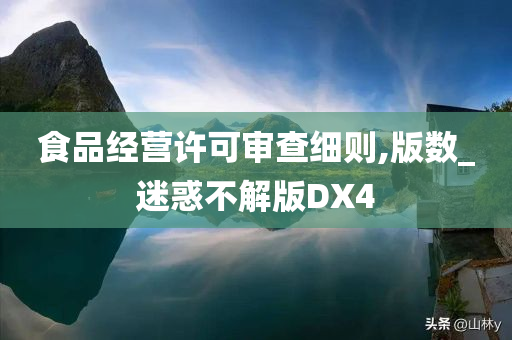 食品经营许可审查细则,版数_迷惑不解版DX4