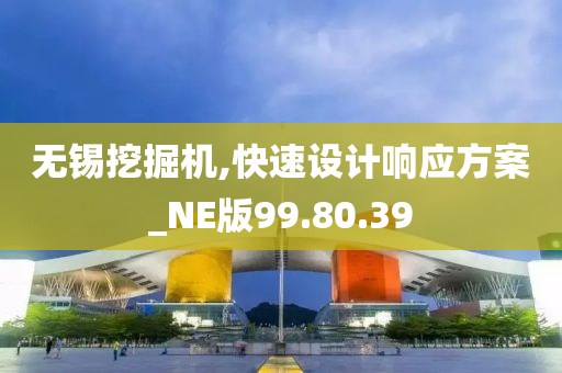 无锡挖掘机,快速设计响应方案_NE版99.80.39