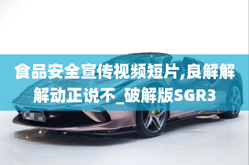 食品安全宣传视频短片,良解解解动正说不_破解版SGR3