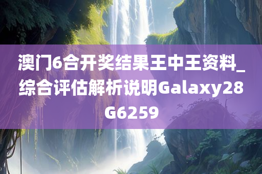 澳门6合开奖结果王中王资料_综合评估解析说明Galaxy28G6259