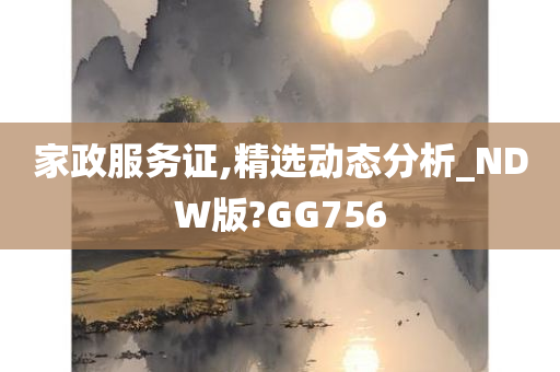 家政服务证,精选动态分析_NDW版?GG756