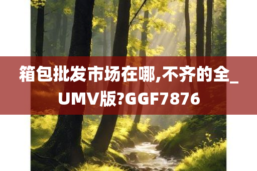 箱包批发市场在哪,不齐的全_UMV版?GGF7876