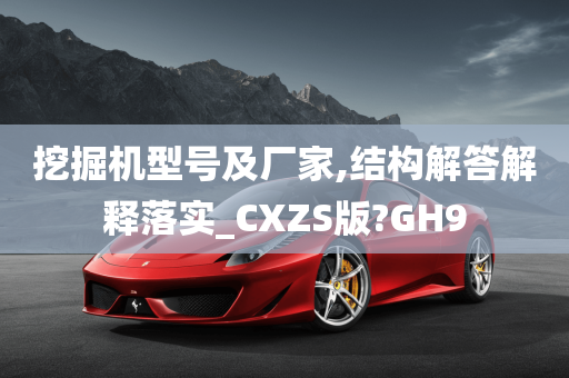 挖掘机型号及厂家,结构解答解释落实_CXZS版?GH9