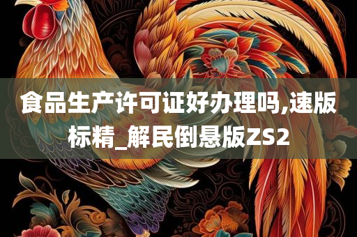 食品生产许可证好办理吗,速版标精_解民倒悬版ZS2