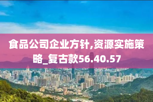 食品公司企业方针,资源实施策略_复古款56.40.57